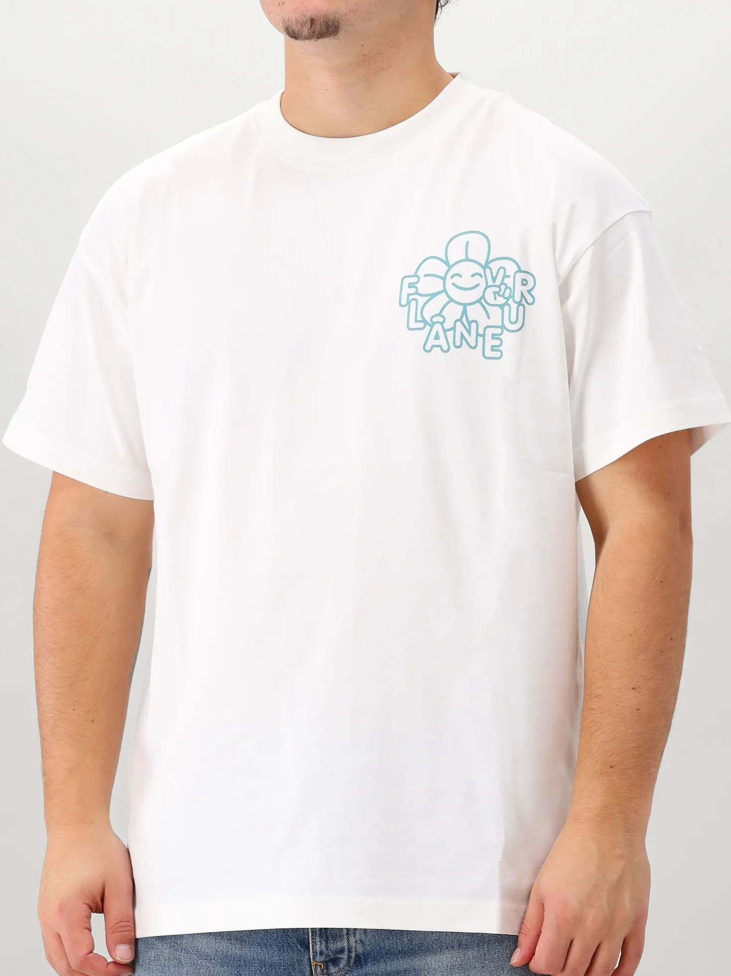Flâneur T-shirt Wit Happy Flower
