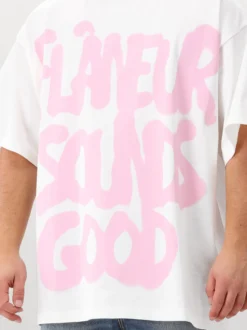 Flâneur T-shirt Wit Sounds Good Spray