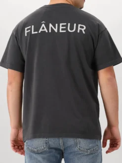 Flâneur T-shirt Zwart Double Logo