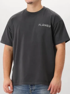 Flâneur T-shirt Zwart Double Logo