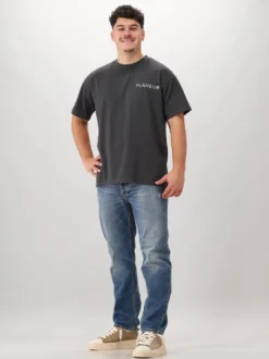 Flâneur T-shirt Zwart Double Logo