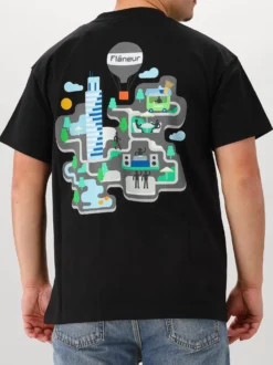 Flâneur T-shirt Zwart Festival Map