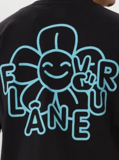 Flâneur T-shirt Zwart Happy Flower