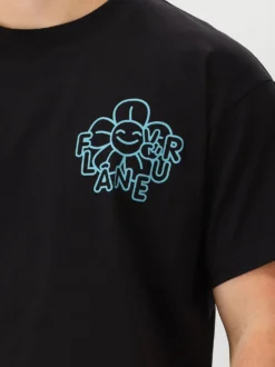 Flâneur T-shirt Zwart Happy Flower