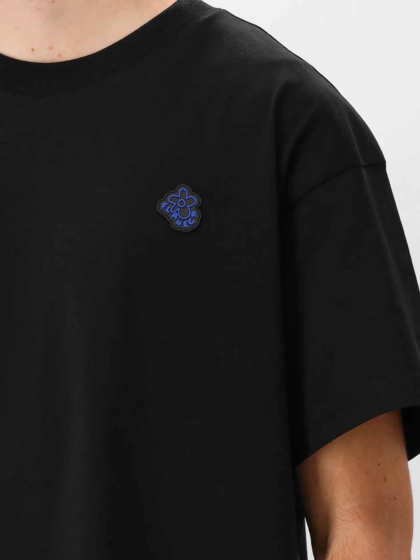 Flâneur T-shirt Zwart Rubber Blossom