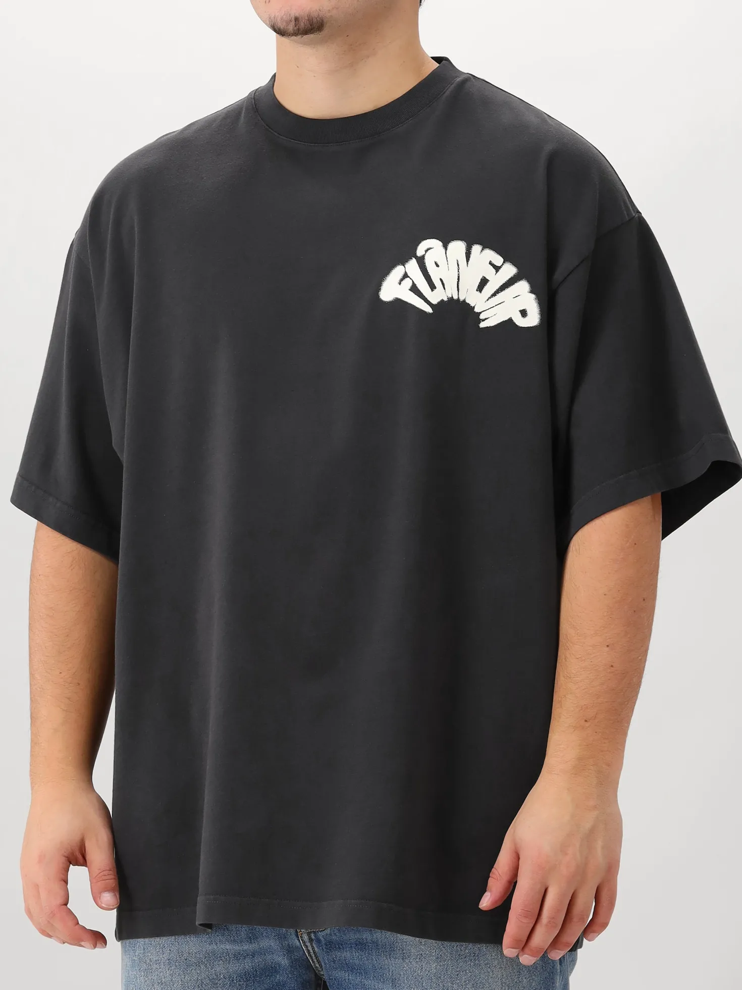 Flâneur T-shirt Zwart Sounds Good Washed