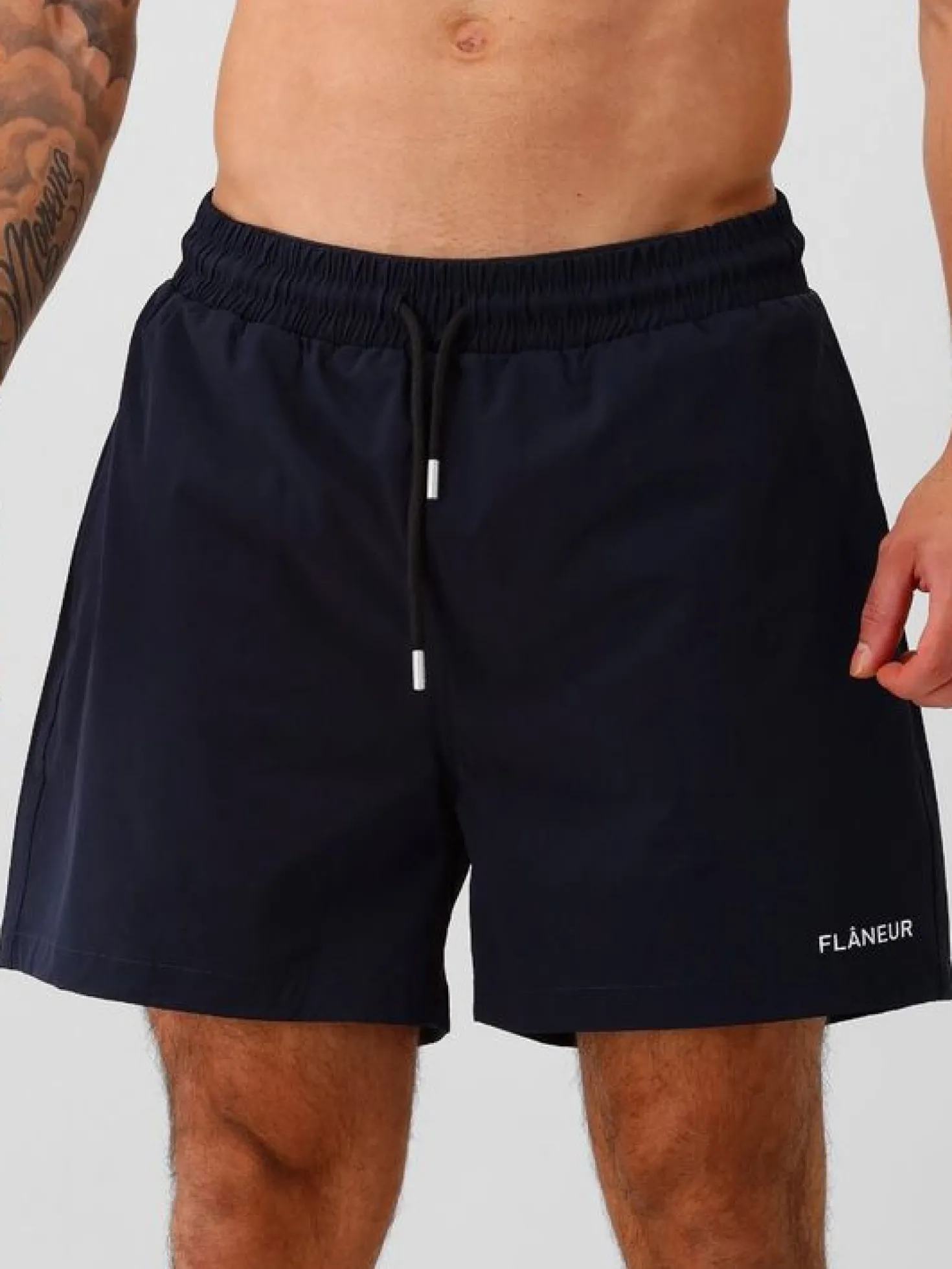 Flâneur Zwembroek Blauw Essential Logo