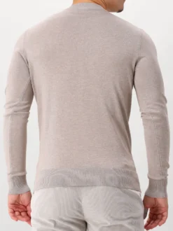 Genti Gebreide Trui Bruin Round LS