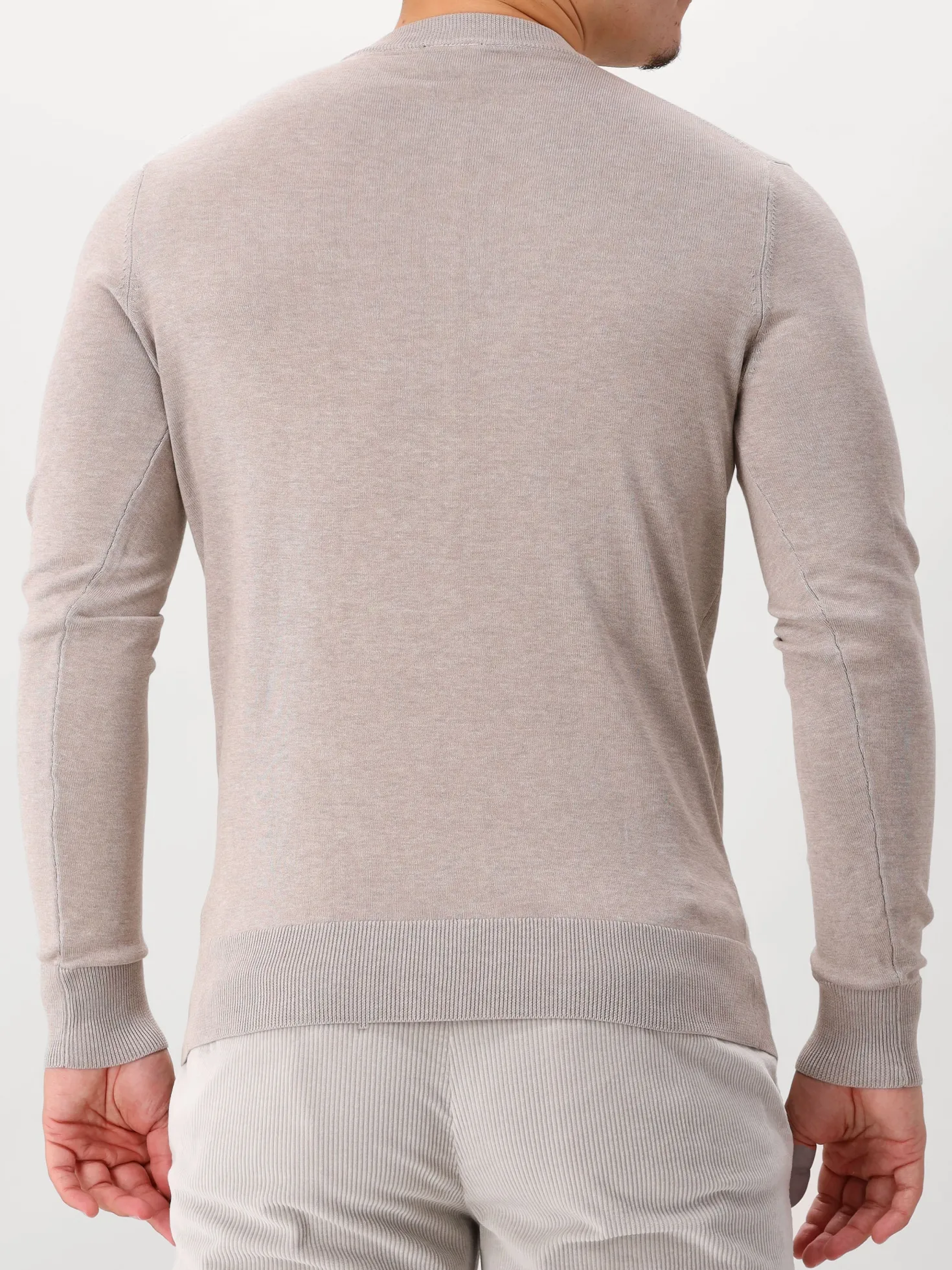Genti Gebreide Trui Bruin Round LS