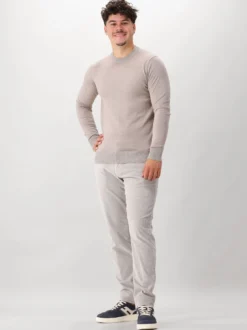 Genti Gebreide Trui Bruin Round LS