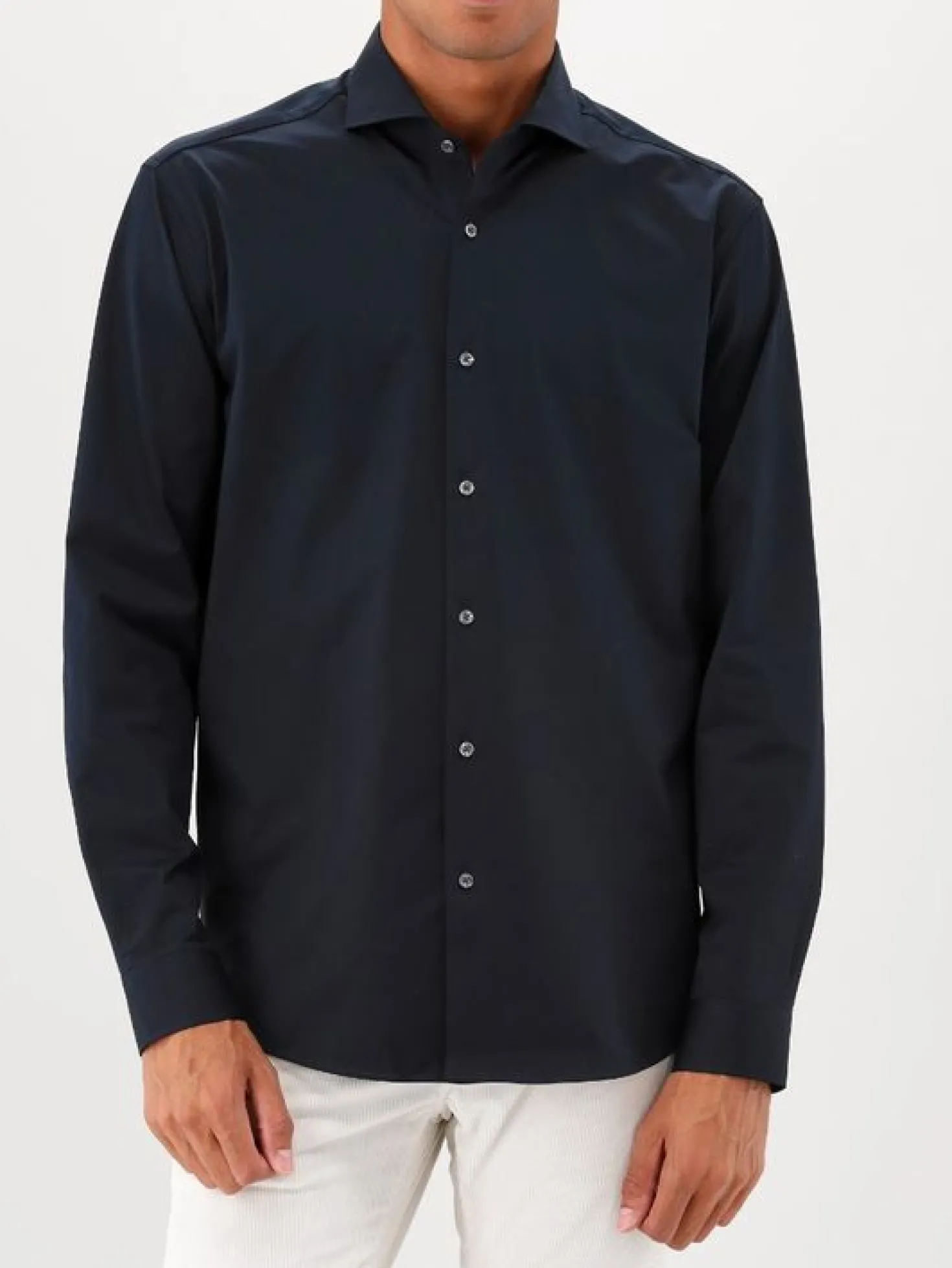Genti Overhemd Donkerblauw RAF Fashion Fit