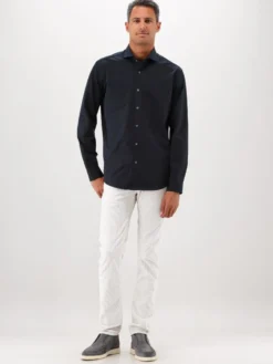 Genti Overhemd Donkerblauw RAF Fashion Fit