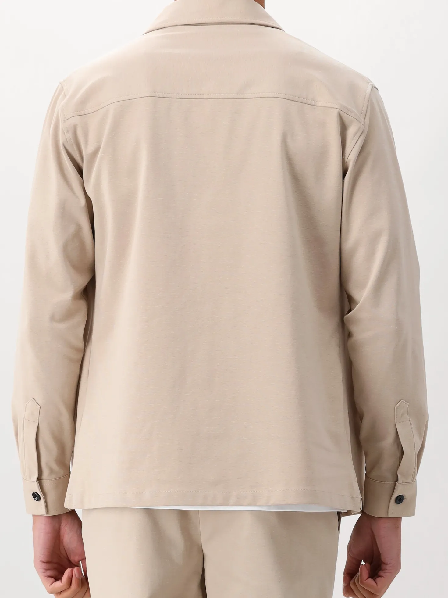 Genti Overshirt Beige Oaks Shirt Jacket Zip