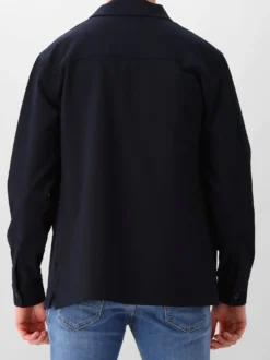 Genti Overshirt Blauw Oaks Shirt Jacket Zip
