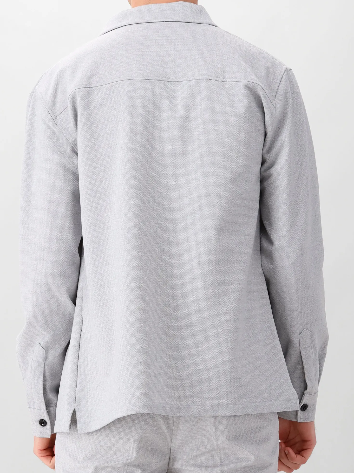 Genti Overshirt Grijs Oaks Shirt Jacket Zip