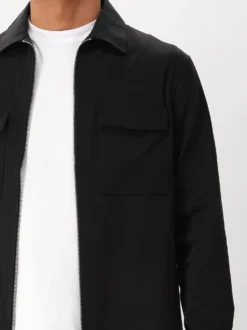 Genti Overshirt Zwart Oaks Shirt Jacket Zip