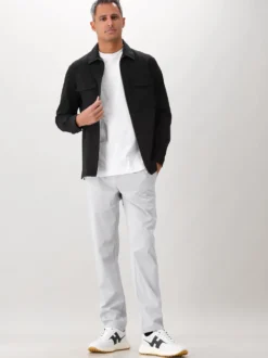 Genti Overshirt Zwart Oaks Shirt Jacket Zip