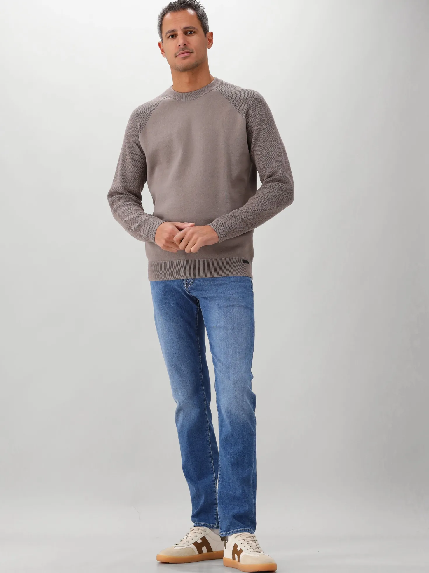 Genti Trui Grijs Round Neck LS