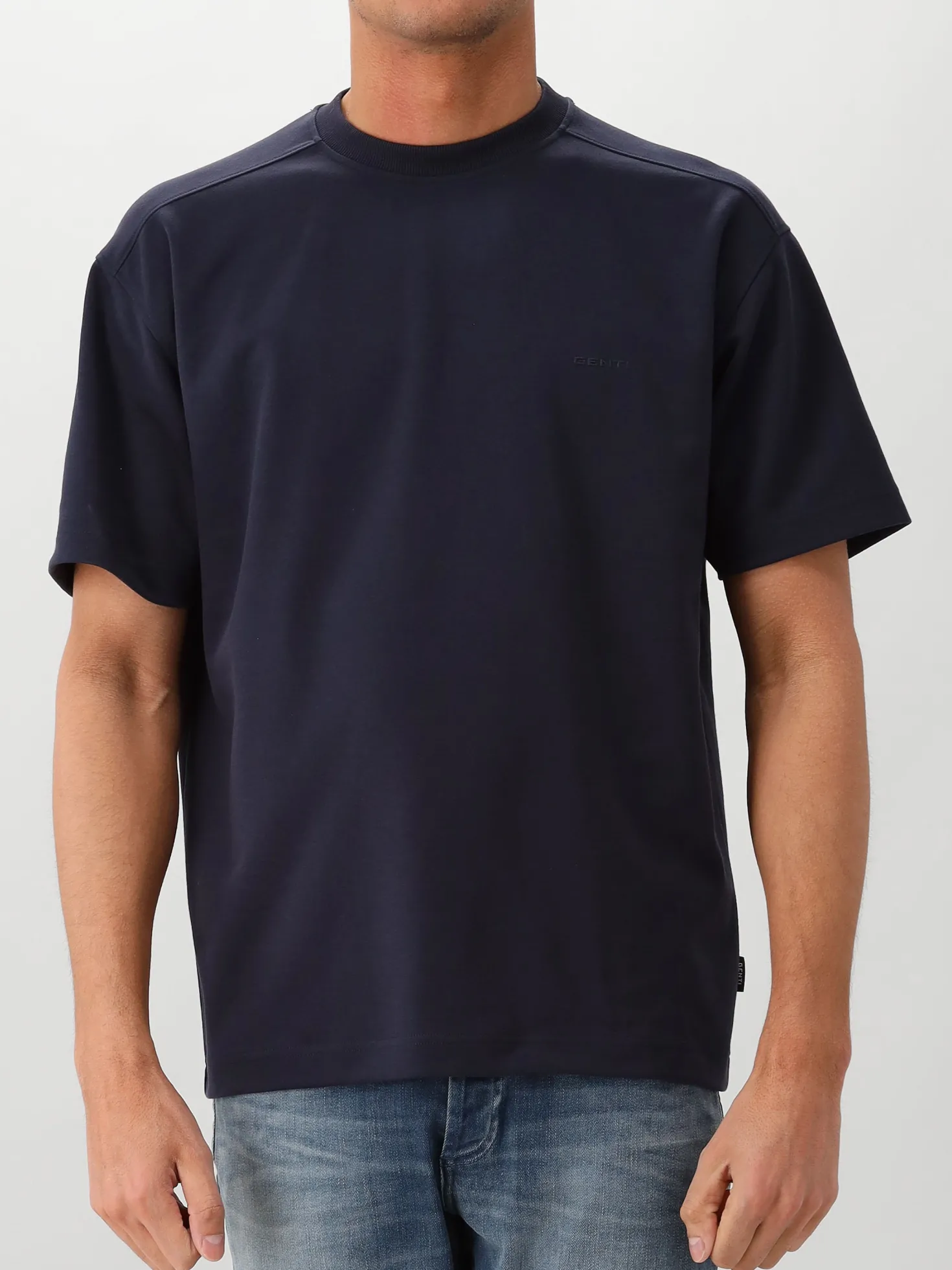 Genti T-shirt Blauw SS