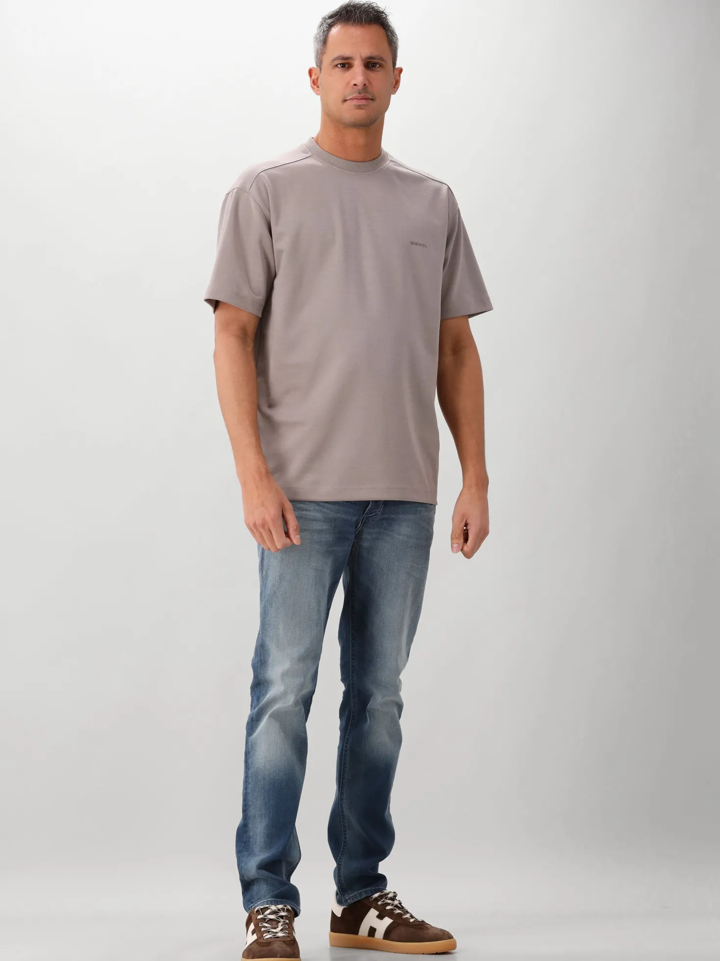 Genti T-shirt Bruin SS