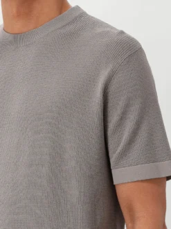 Genti T-shirt Grijs Round Neck SS