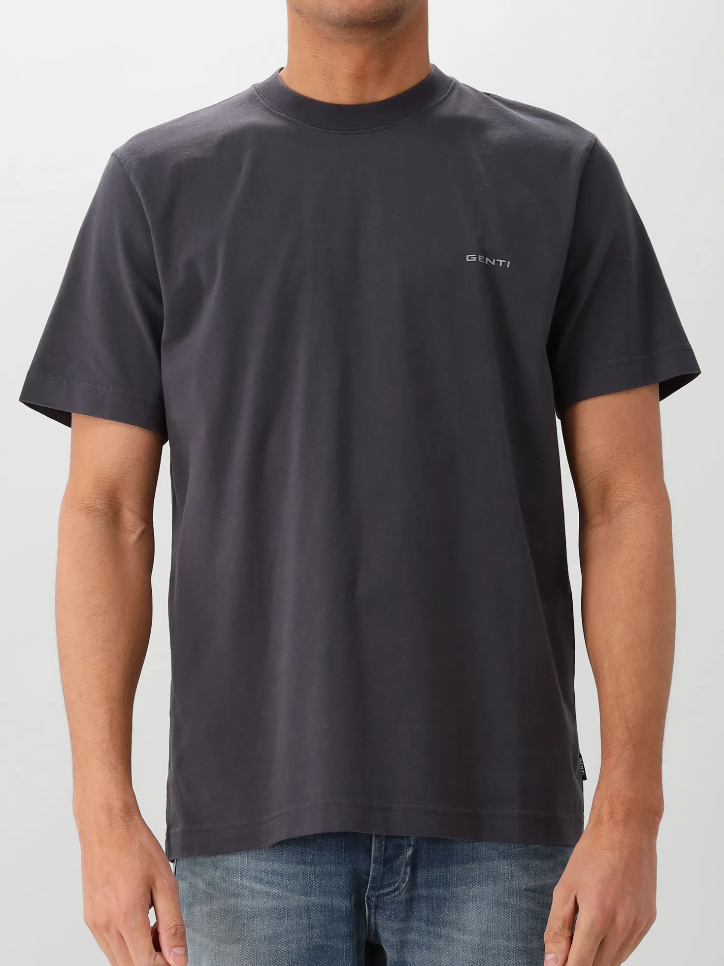 Genti T-shirt Grijs SS met Backprint