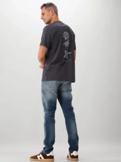 Genti T-shirt Grijs SS met Backprint