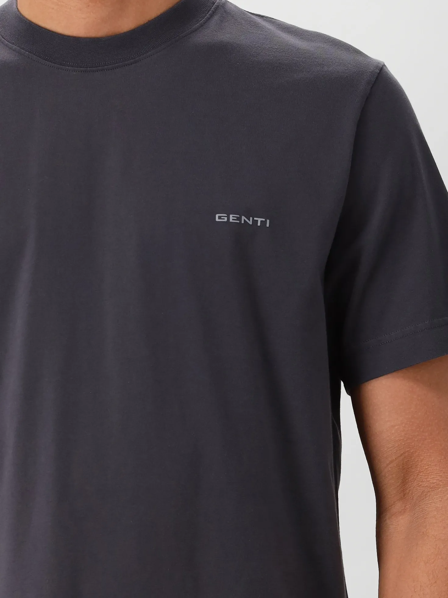 Genti T-shirt Grijs SS met Backprint