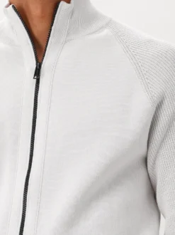 Genti Vest Beige Cardigan Zip LS