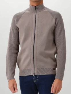 Genti Vest Grijs Cardigan Zip LS