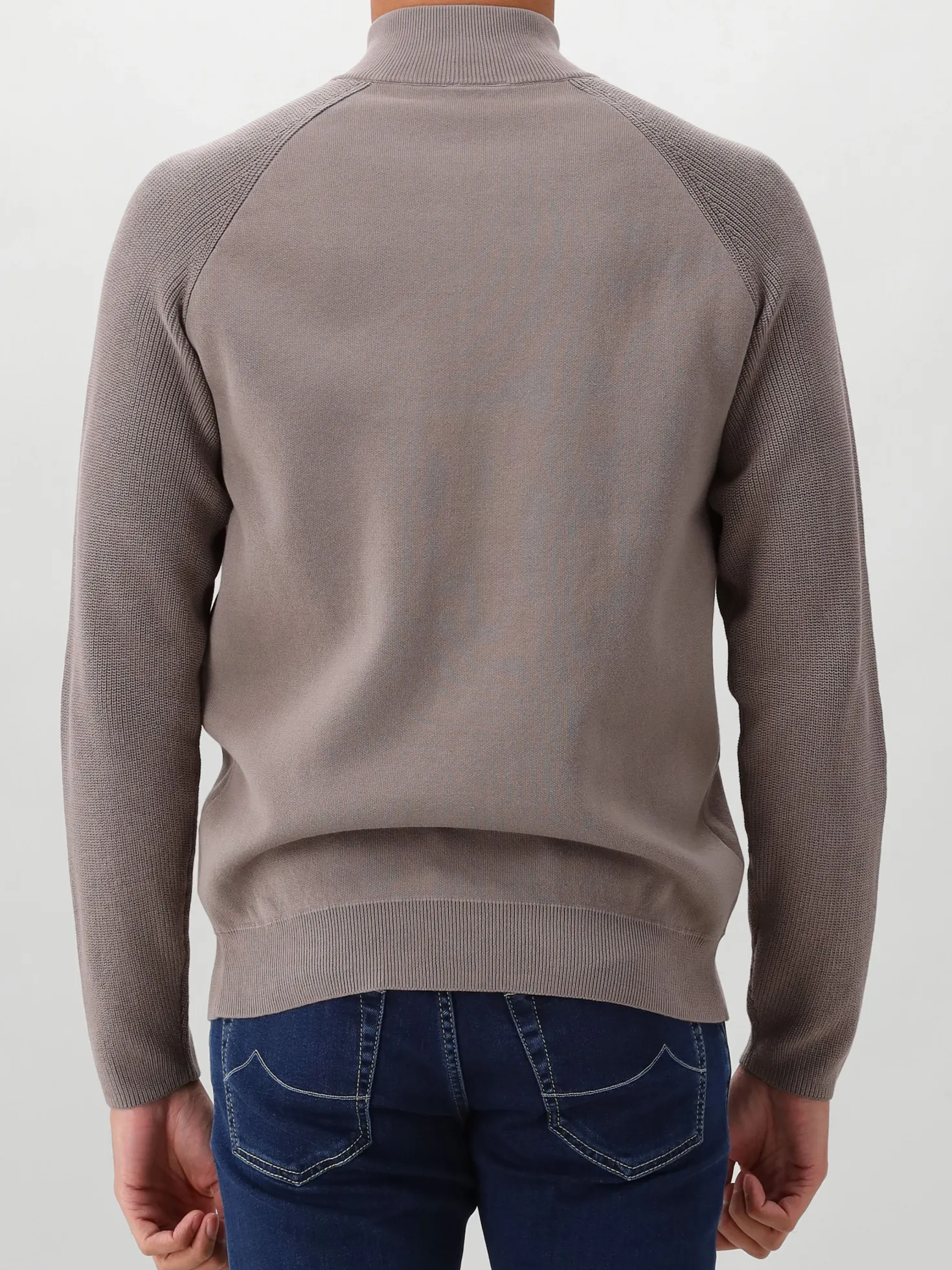 Genti Vest Grijs Cardigan Zip LS