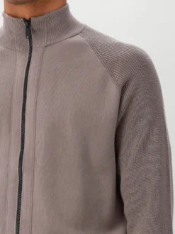 Genti Vest Grijs Cardigan Zip LS