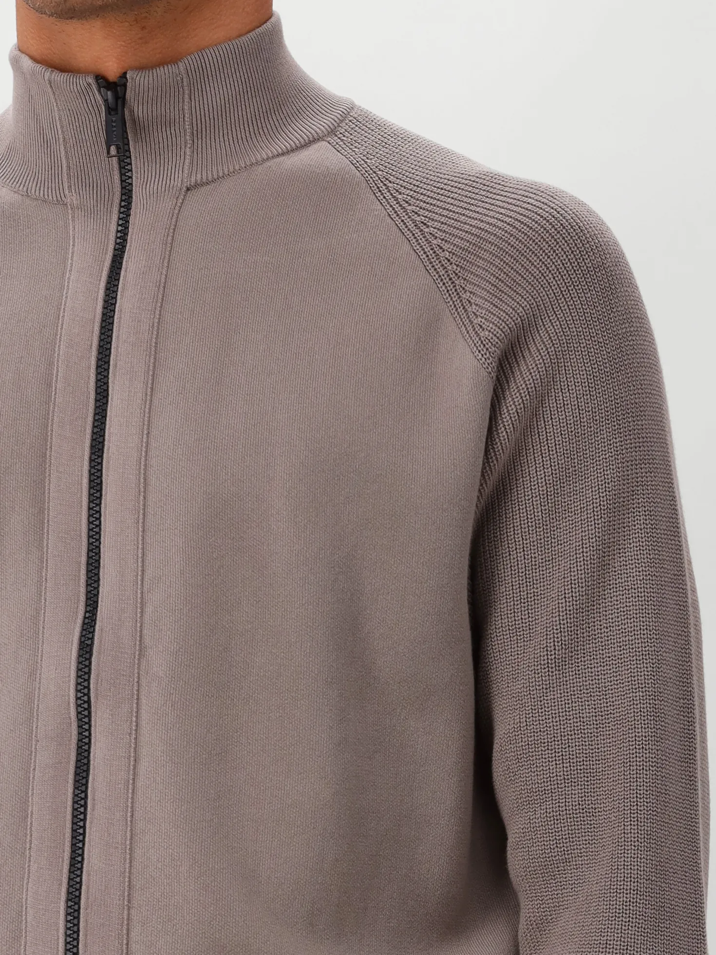 Genti Vest Grijs Cardigan Zip LS