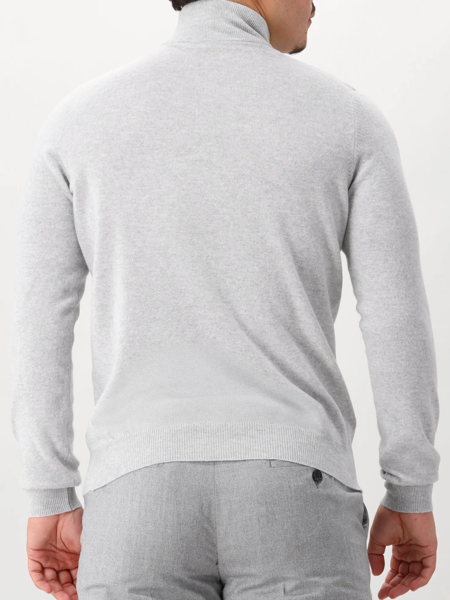 Gran Sasso Gebreide Half Zip Grijs