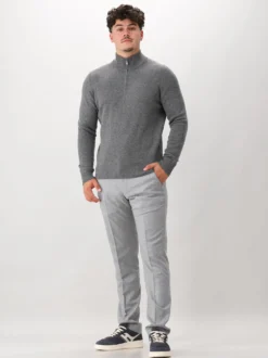Gran Sasso Gebreide Half Zip Grijs
