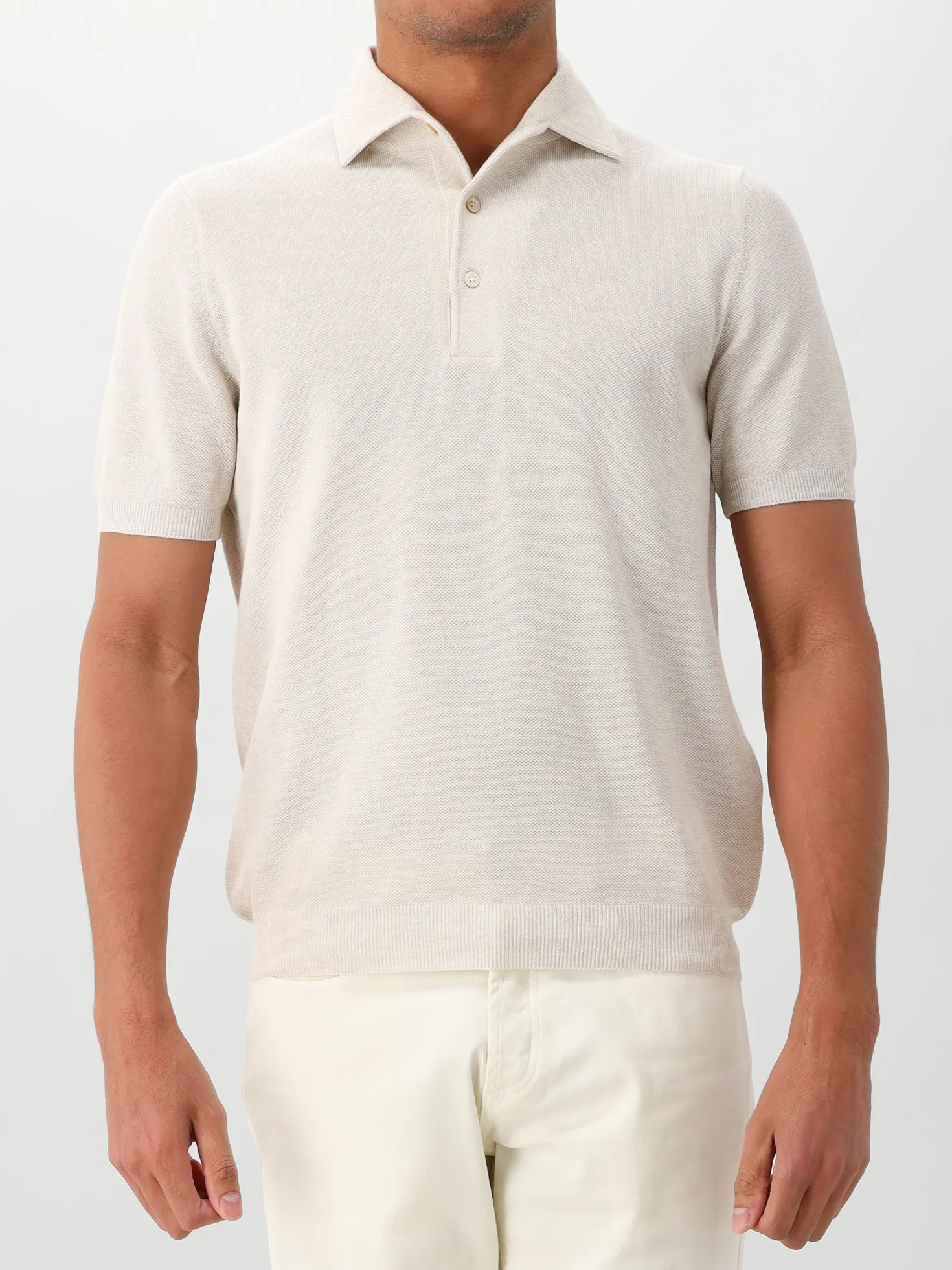 Gran Sasso Gebreide Polo Beige