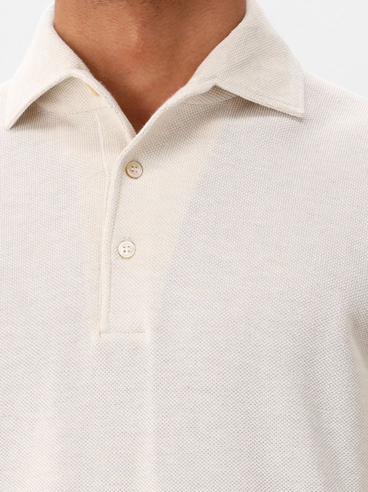 Gran Sasso Gebreide Polo Beige