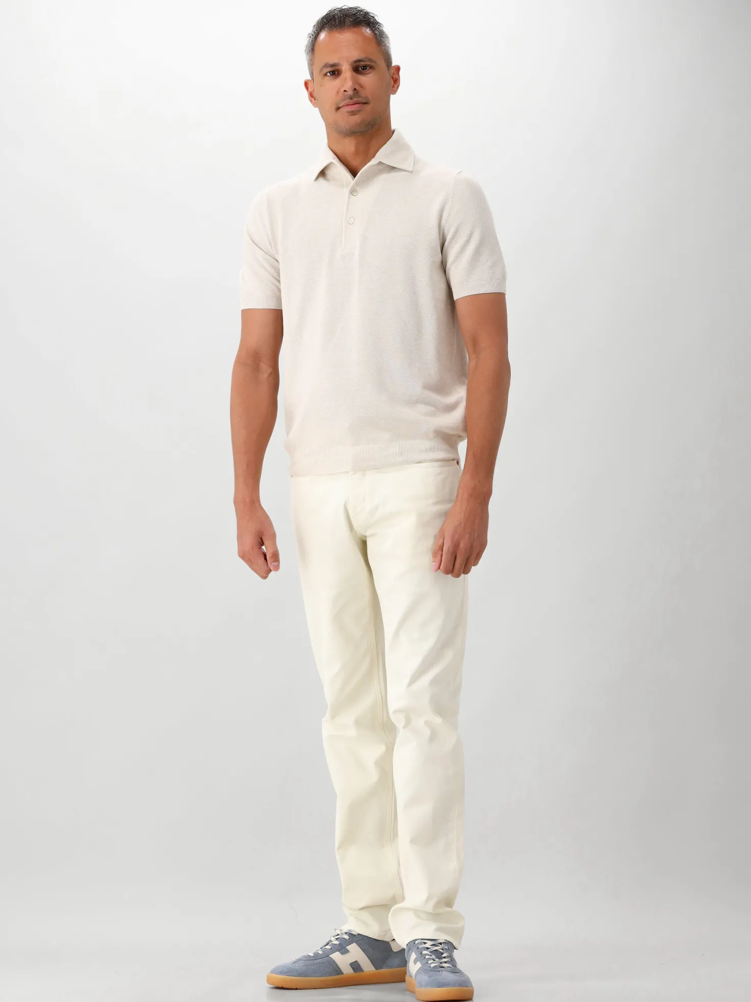 Gran Sasso Gebreide Polo Beige