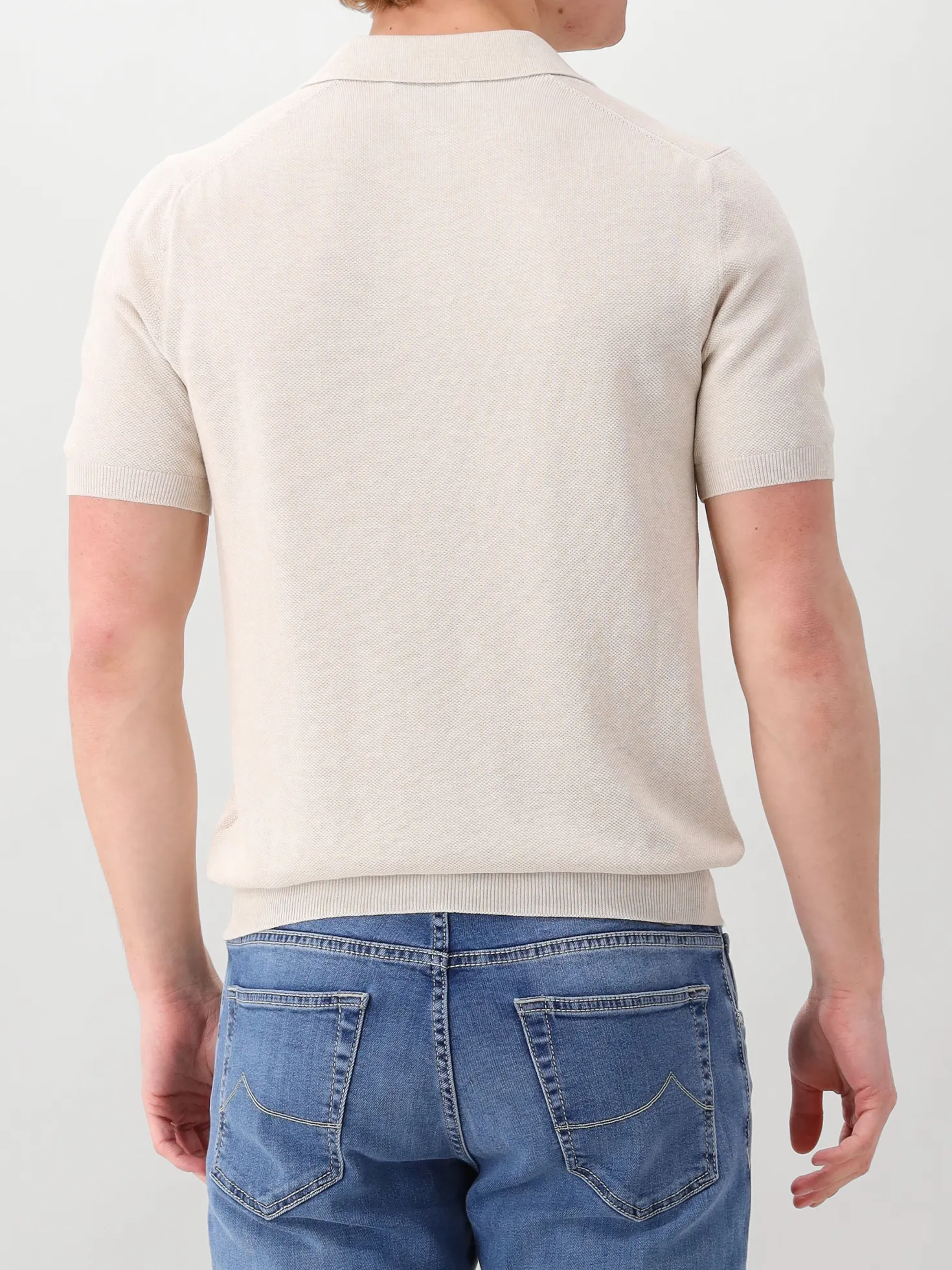 Gran Sasso Gebreide Polo Beige