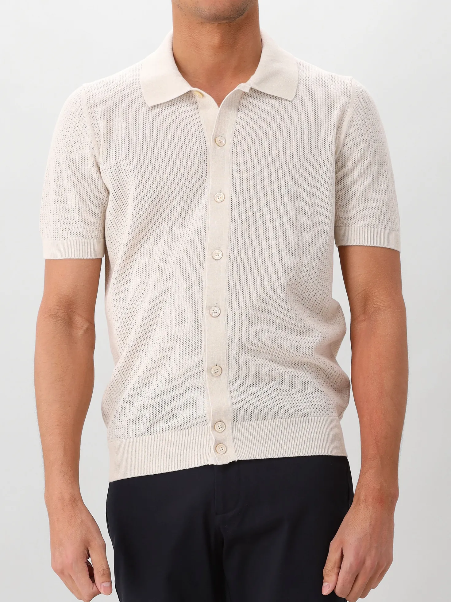 Gran Sasso Gebreide Polo Beige