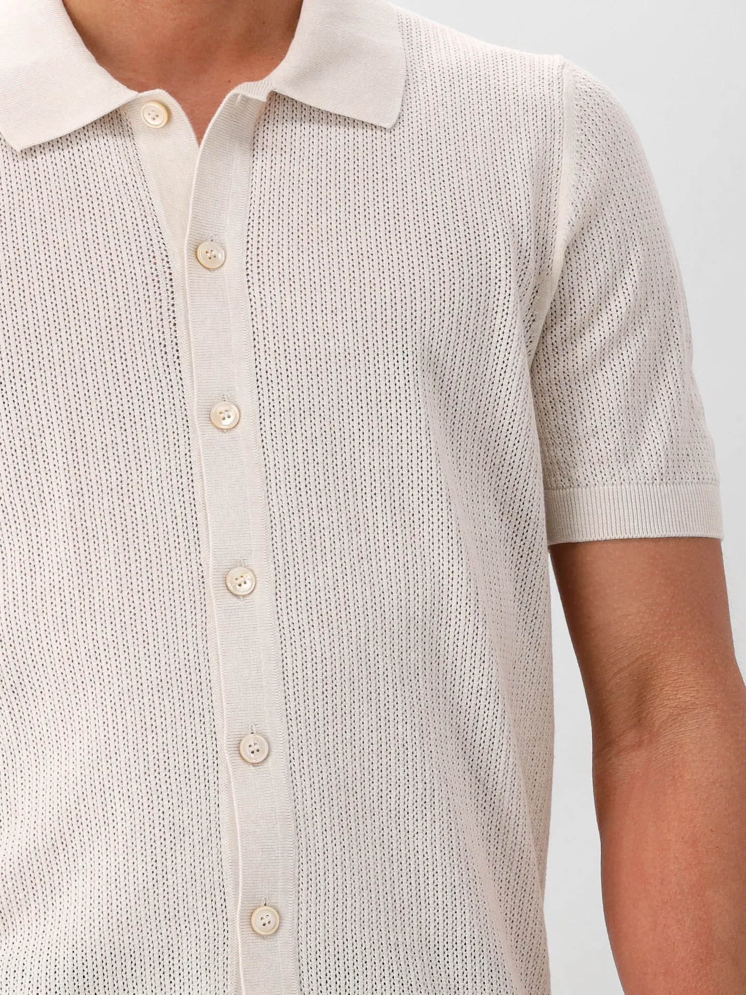 Gran Sasso Gebreide Polo Beige