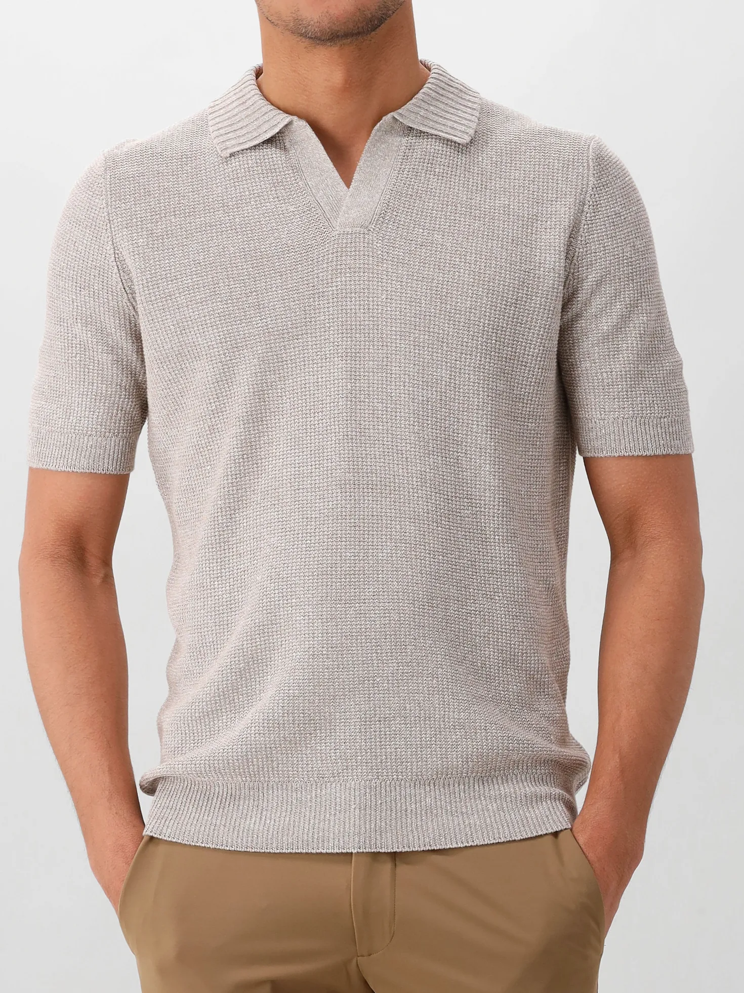 Gran Sasso Gebreide Polo Beige