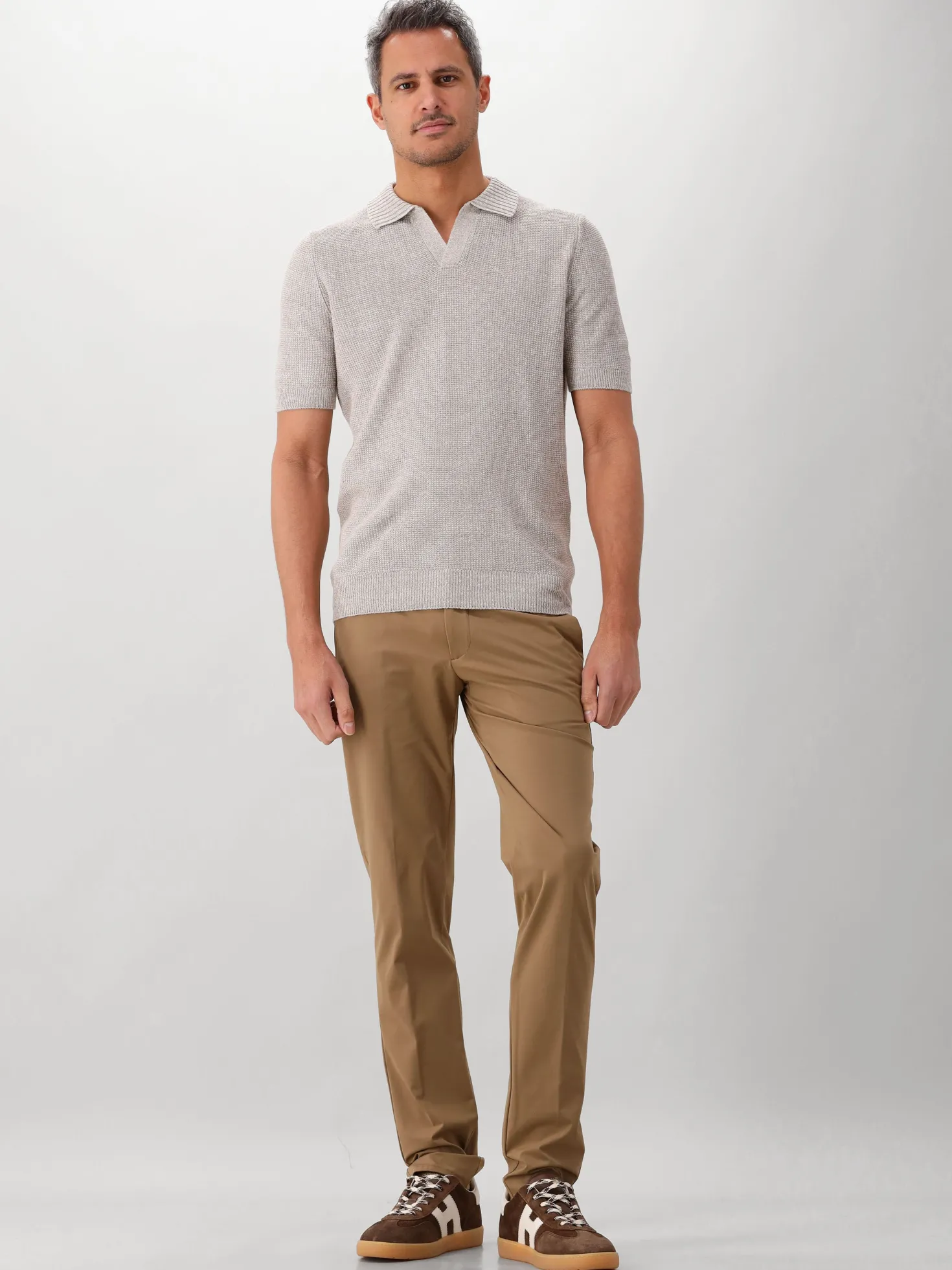 Gran Sasso Gebreide Polo Beige