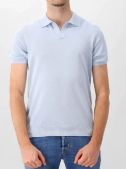 Gran Sasso Gebreide Polo Blauw