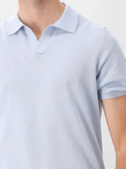 Gran Sasso Gebreide Polo Blauw