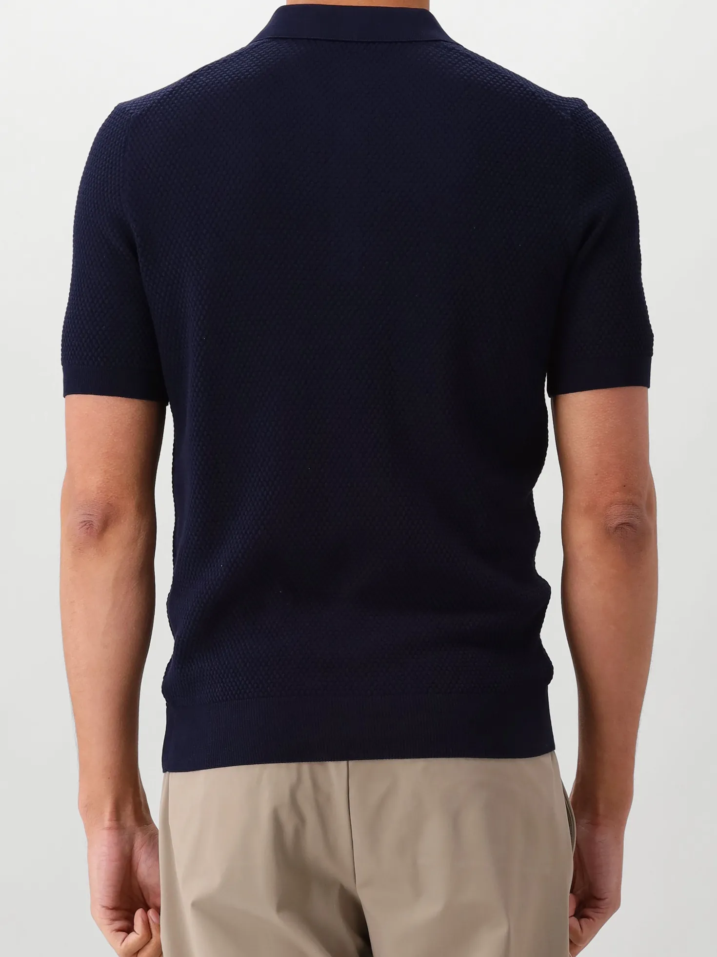 Gran Sasso Gebreide Polo Blauw