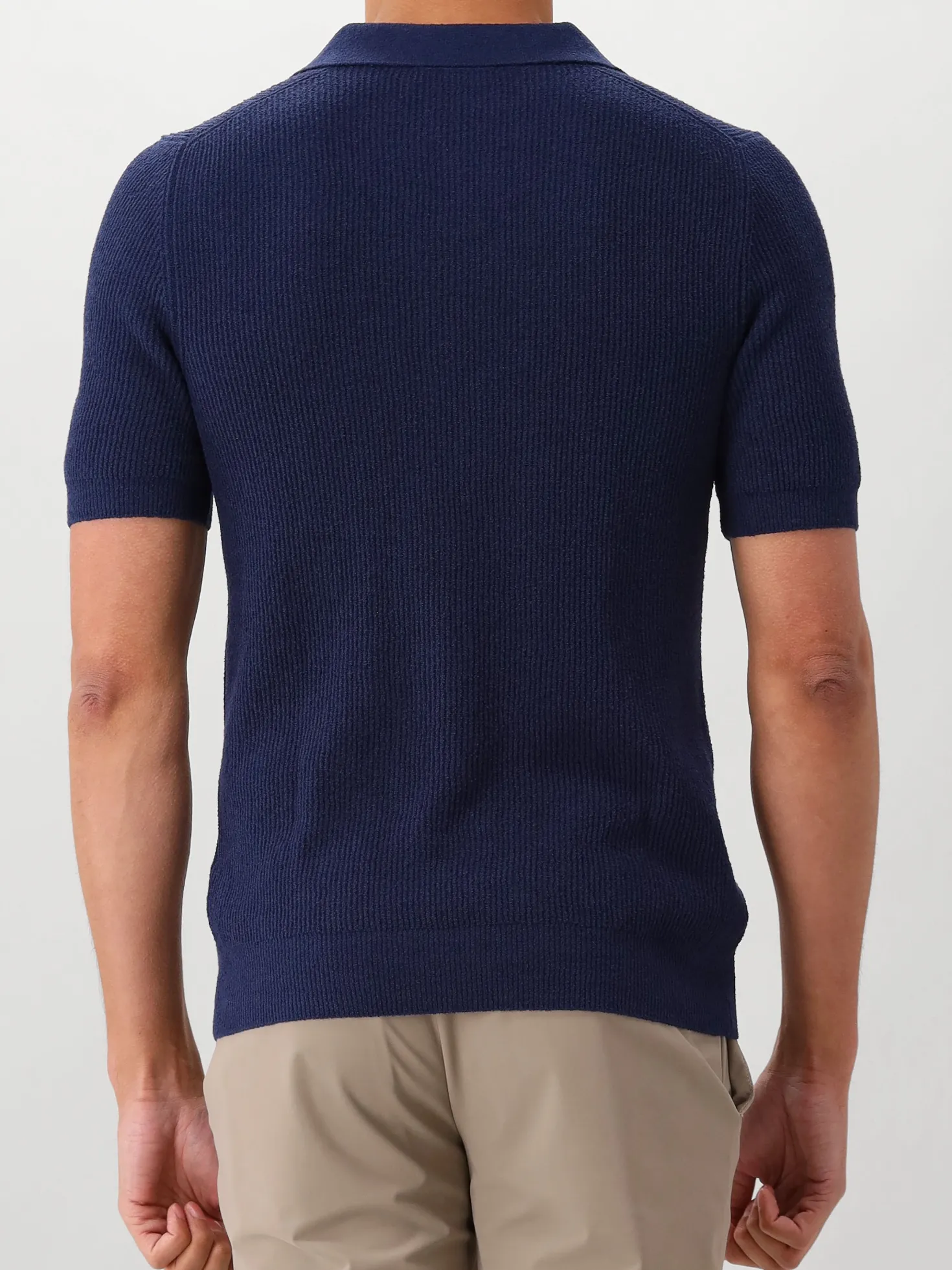 Gran Sasso Gebreide Polo Blauw