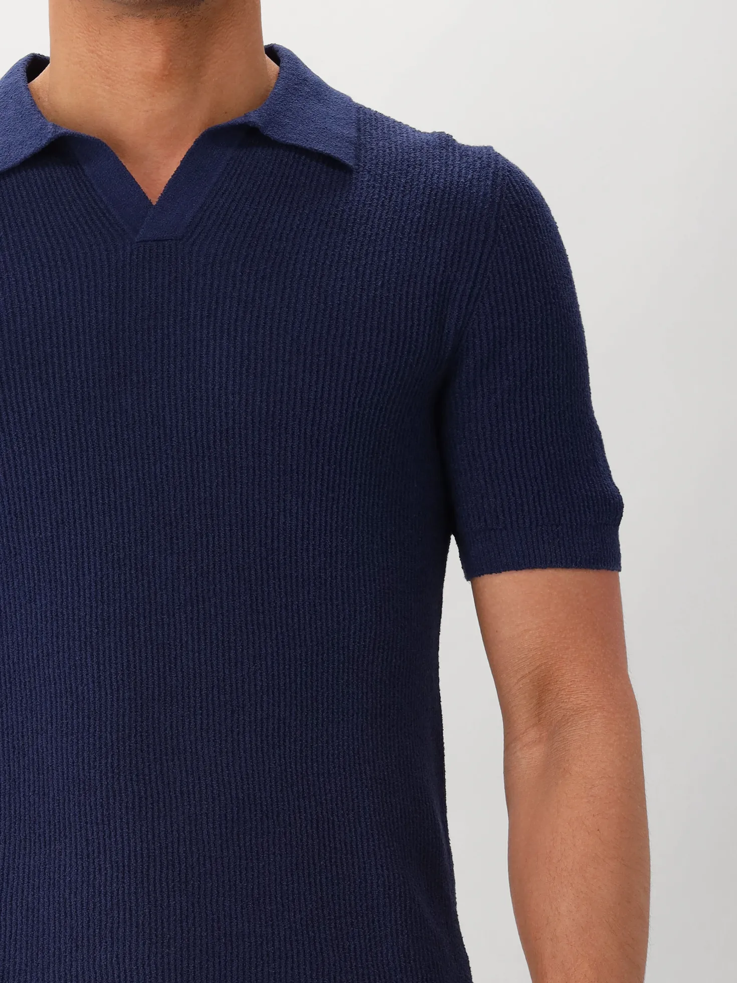Gran Sasso Gebreide Polo Blauw