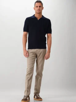 Gran Sasso Gebreide Polo Blauw