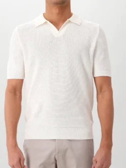 Gran Sasso Gebreide Polo Wit